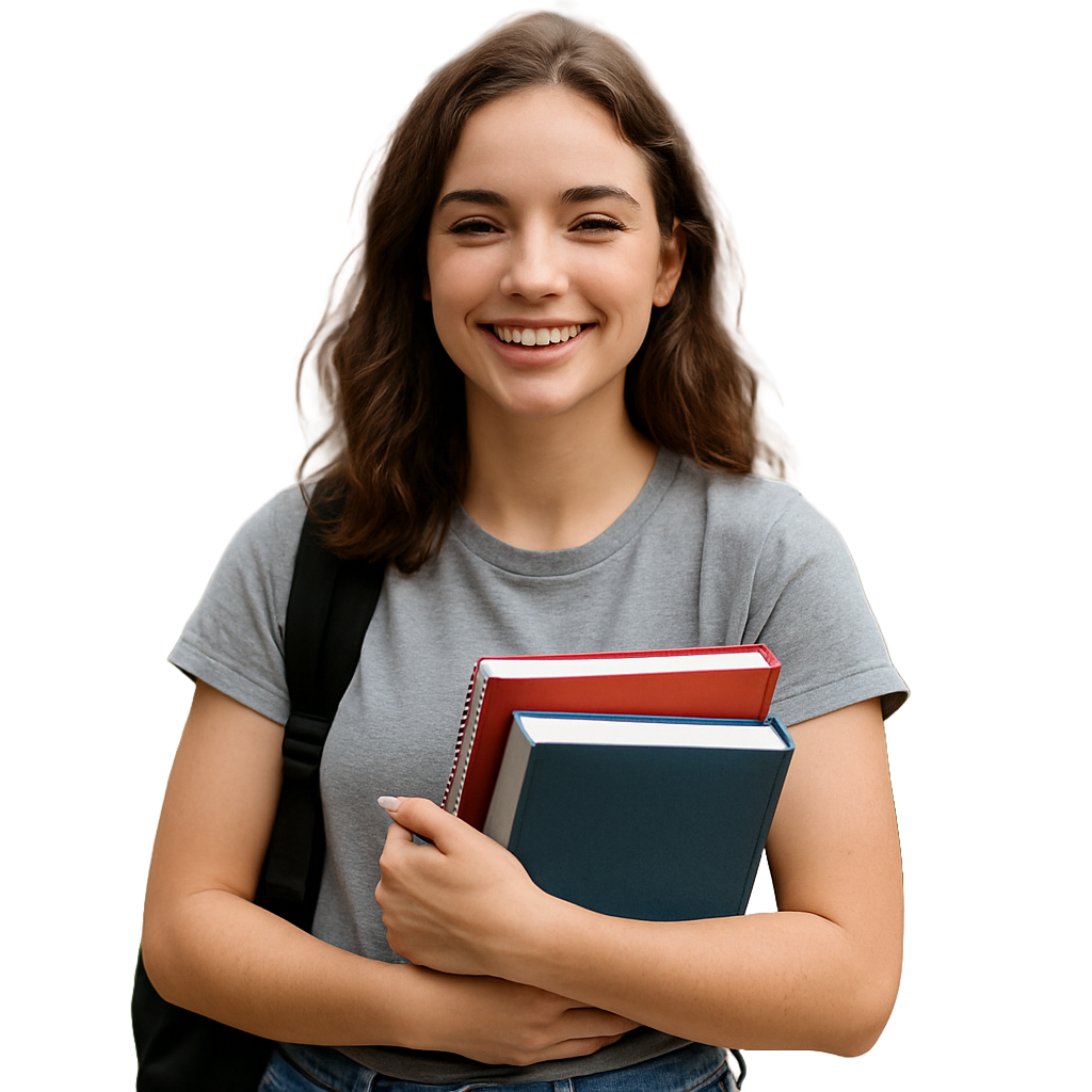 Persona con libros